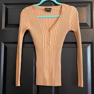 Tan Ribbed Sweater